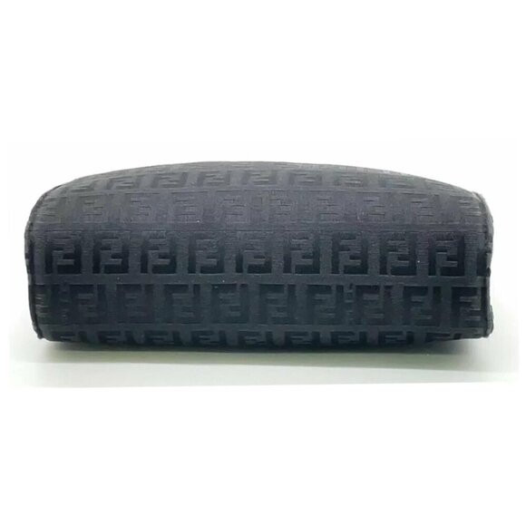 Fendi Zucca Pattern Zucchino Canvas Nylon Black Pouch 80-012625 - Picture 8 of 16